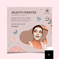 Large square flyers Double-sided matte