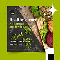 Medium square flyers Double-sided gloss