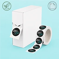 Etiquettes rondes en rouleau Natureflex transparent biodégradable