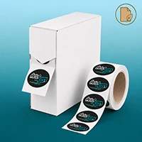 Etiquettes ovales en rouleau Papier Kraft