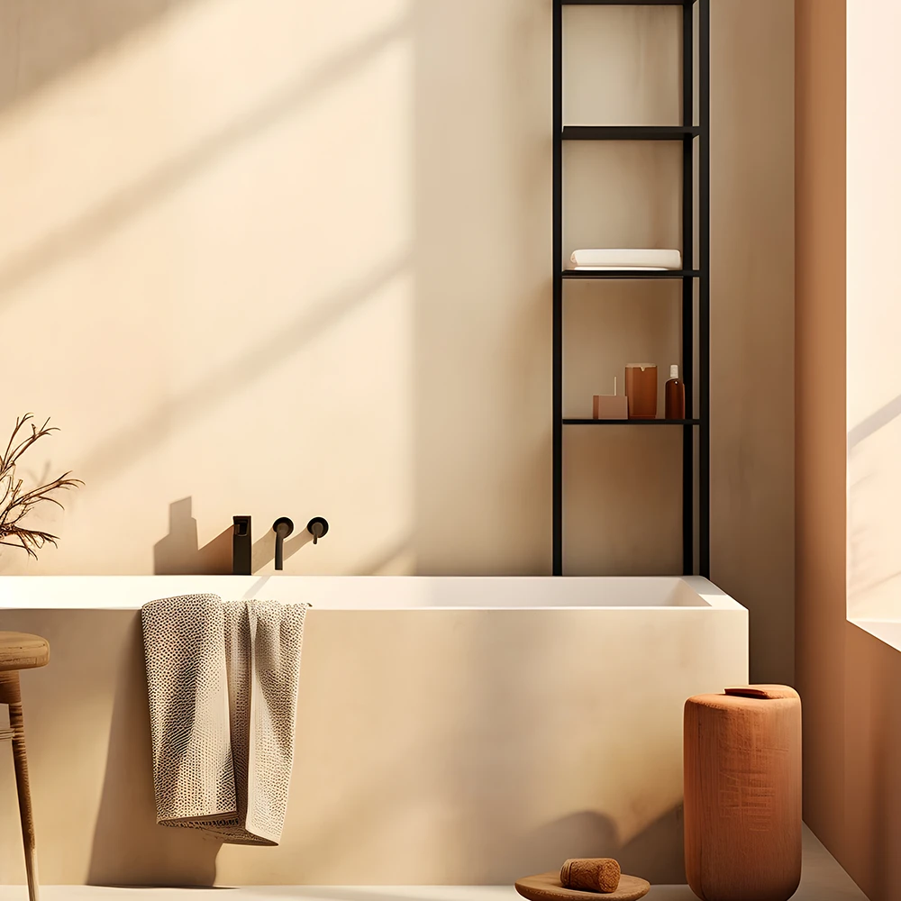 Salle de bain - Orangée
