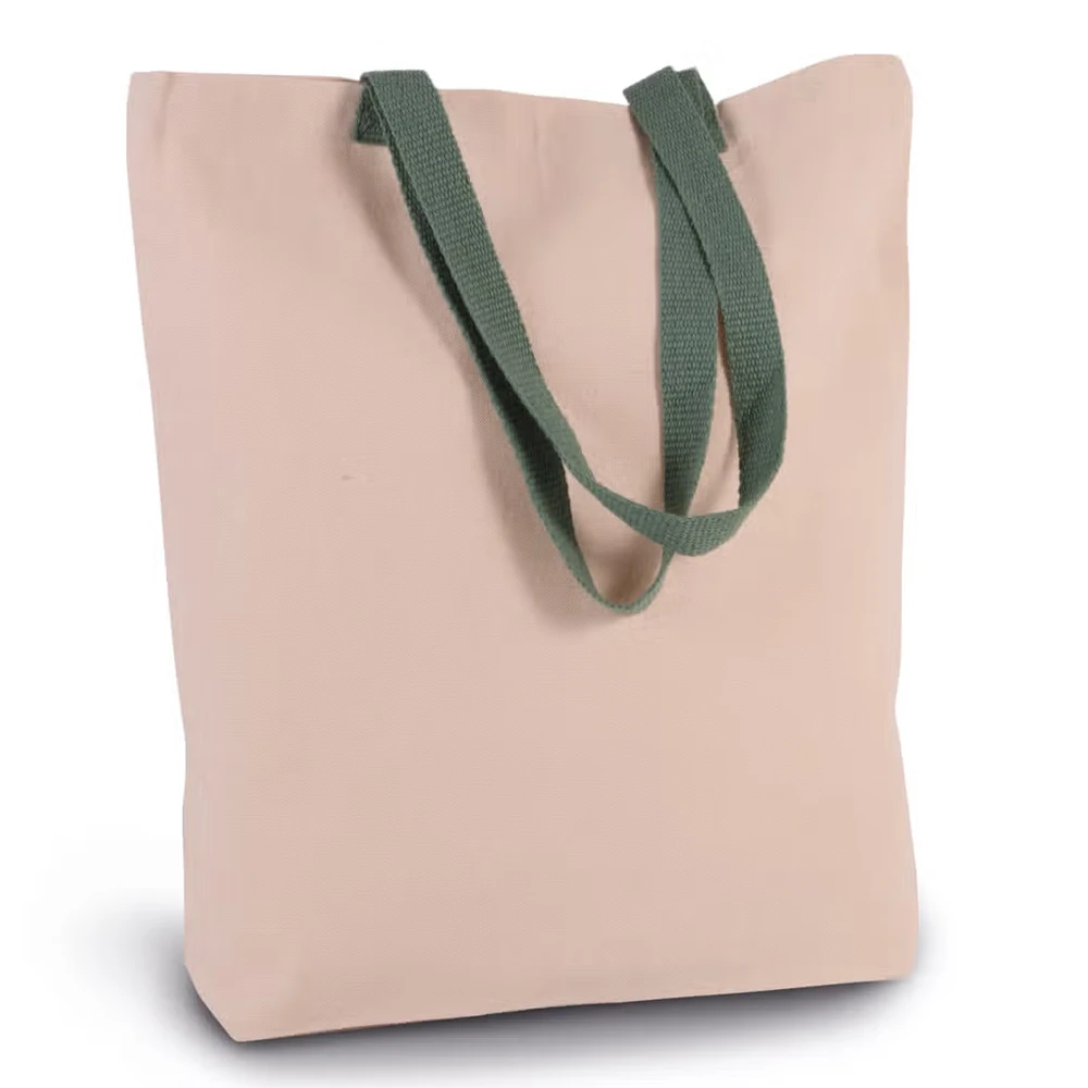 Sac shopping à soufflet avec poignées contrastées