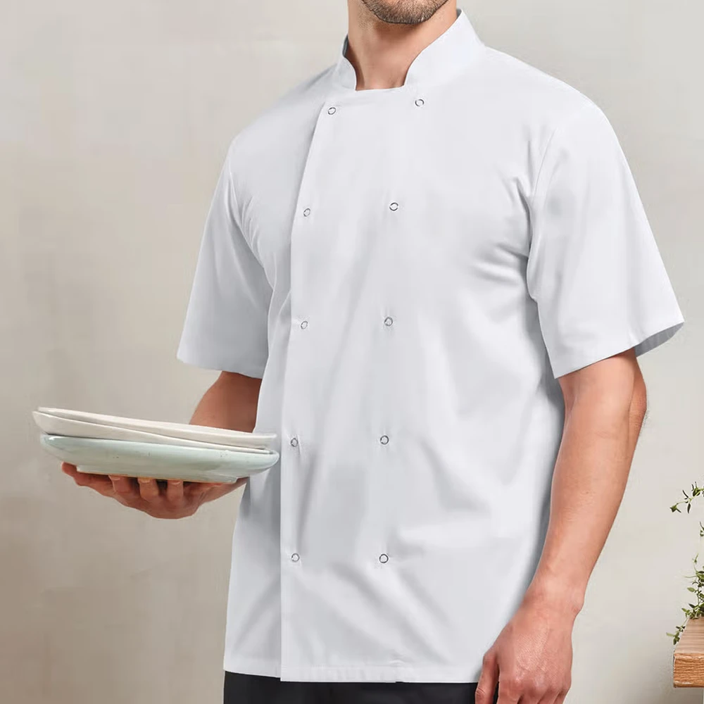Veste de cuisine à pression MC