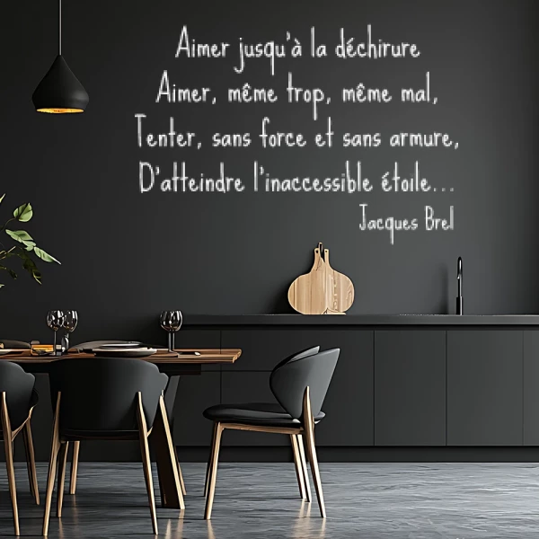 Sticker Aimer - Jacques Brel