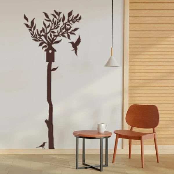 Sticker Tree with nesting box