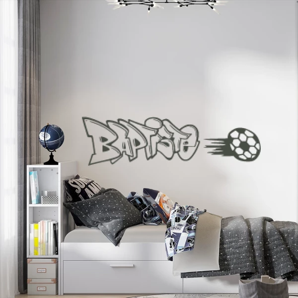 Sticker Baptiste Graffiti Football