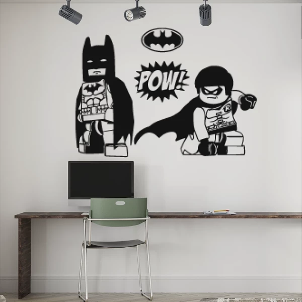 Sticker Batman and Robin Lego