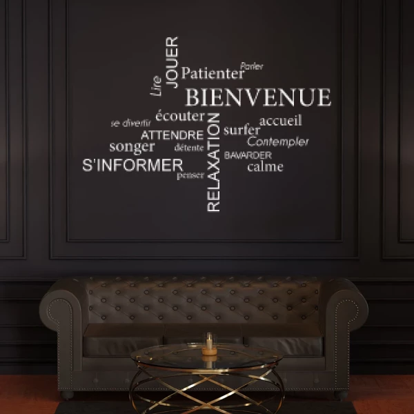 Sticker Bienvenue Text