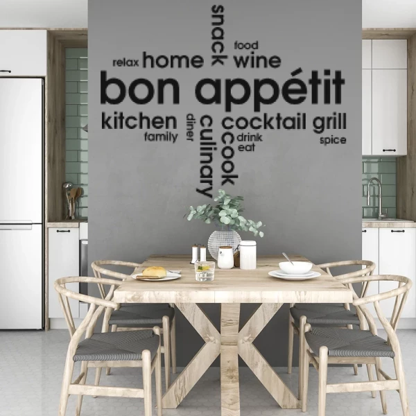 Sticker Bon Appétit Text