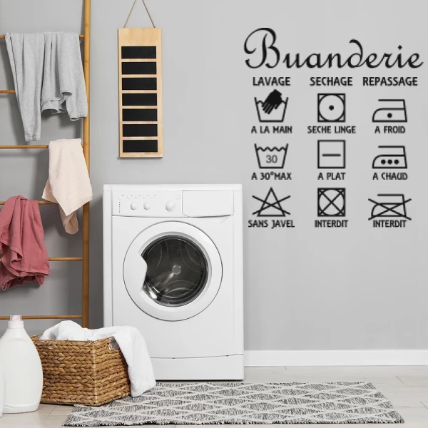 Sticker Buanderie Pictograms