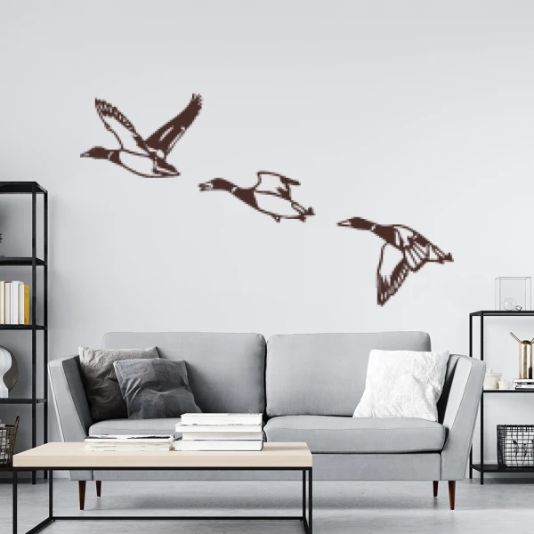 Sticker Ducks in flight