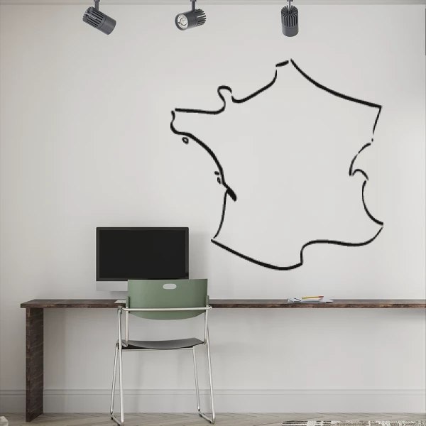 Sticker Map of France Lines