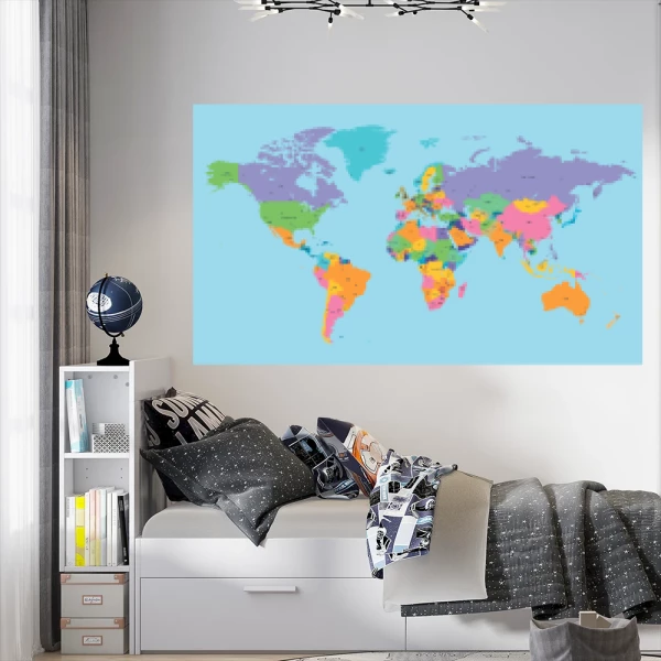Sticker World map - Printed