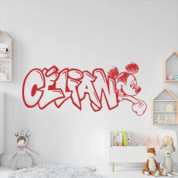 Sticker Célian Graffiti Mickey