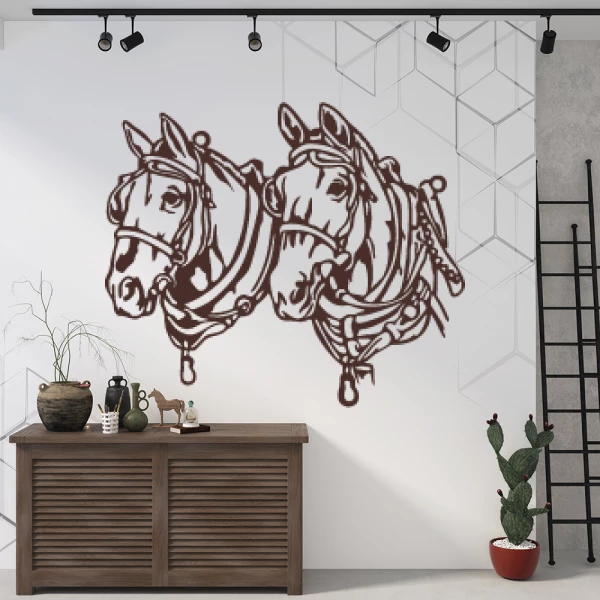 Sticker Draught horses