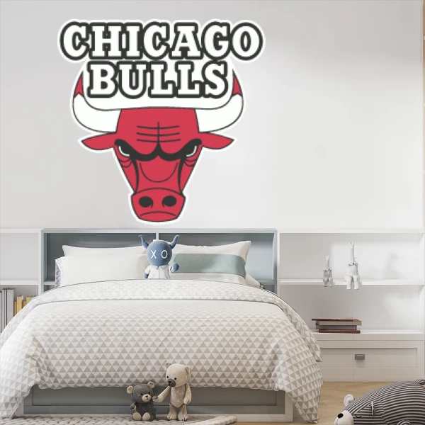 Sticker Chicago Bulls Logo Printed