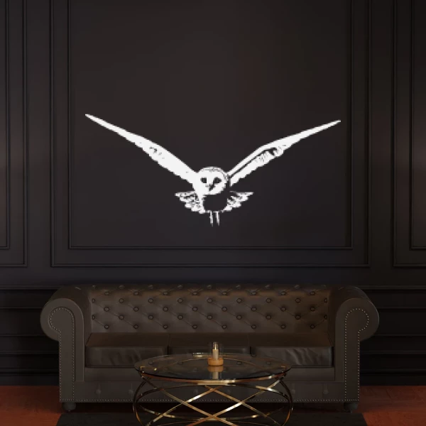Sticker Owl in flight