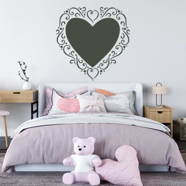 Sticker Heart Shabby Chic