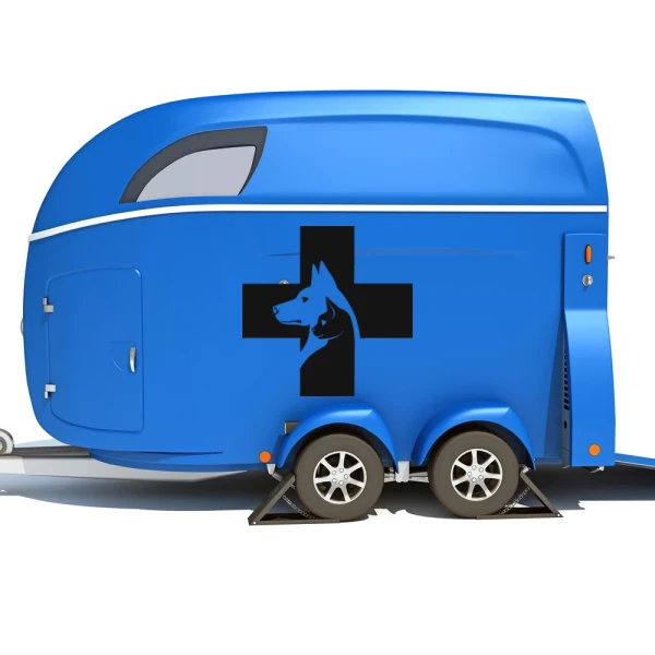 Sticker Veterinary cross 01