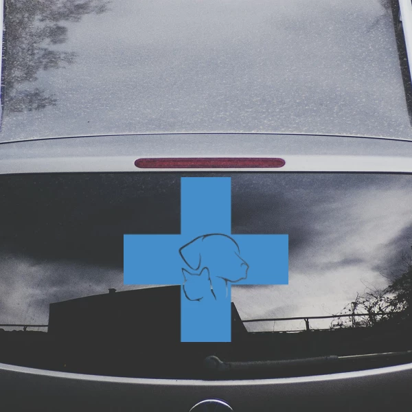 Sticker Veterinary cross 02