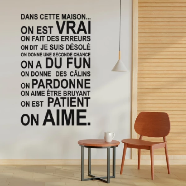 Sticker Dans cette maison