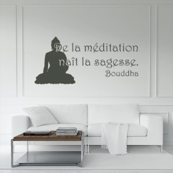 Sticker De la Méditation naît la Sagesse