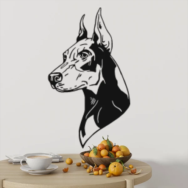 Sticker Dobermann Head