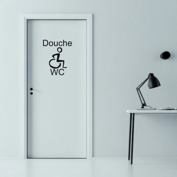 Sticker Shower WC Lijnen - Disabled 2
