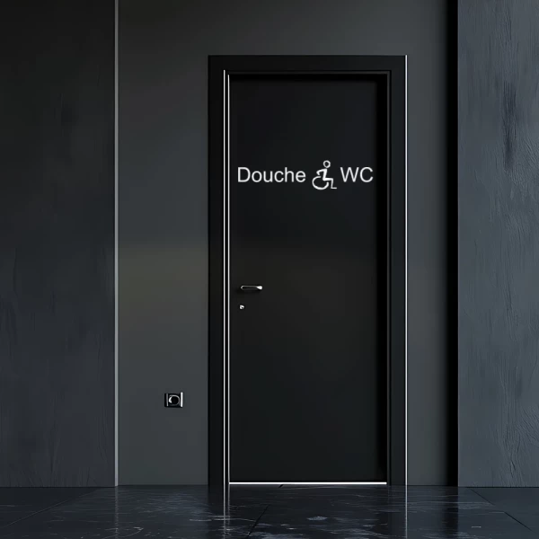 Sticker Shower WC Lijnen - Disabled