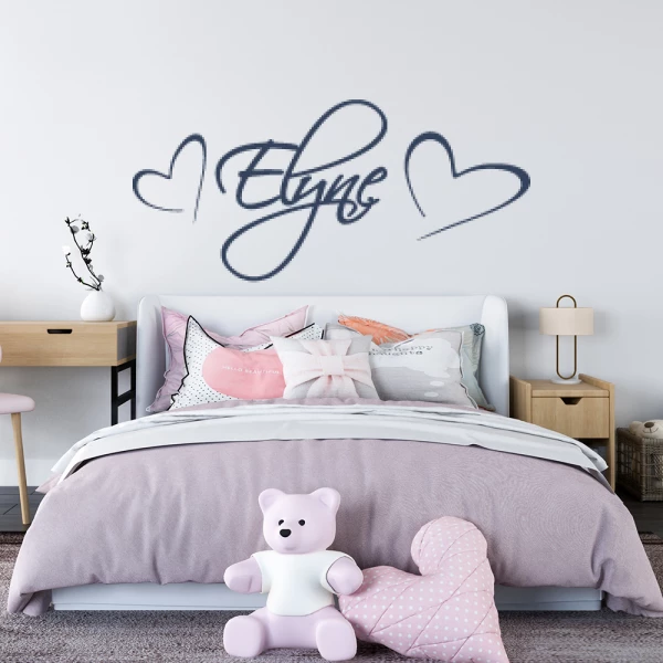 Sticker Elyne Script Hearts