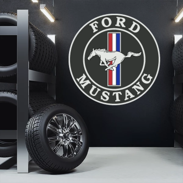 Sticker Ford Mustang Logo Printed