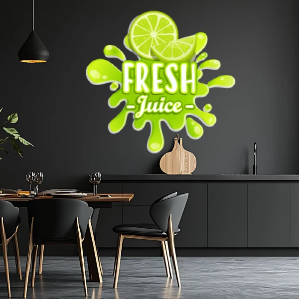 Sticker Fresh Juice Lemon - Printed
