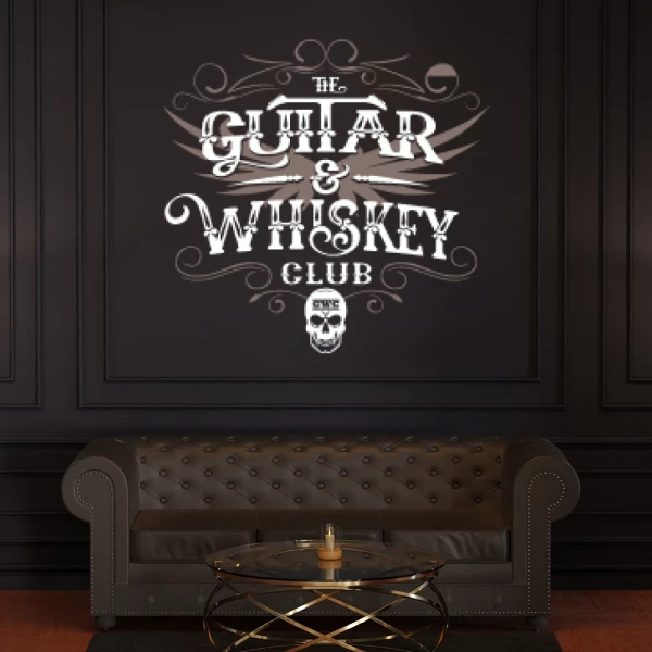 Sticker Guitar Whiskey