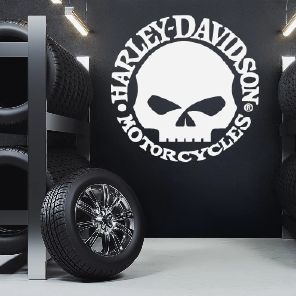 Sticker Harley Davidson - Skull