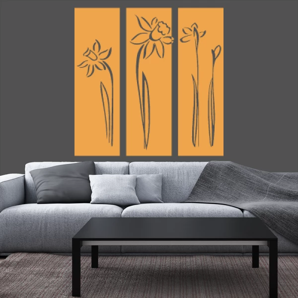 Sticker Daffodils framed