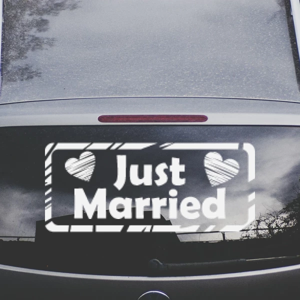 Sticker Just Married - Plate