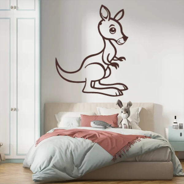 Sticker Kangaroo - Line