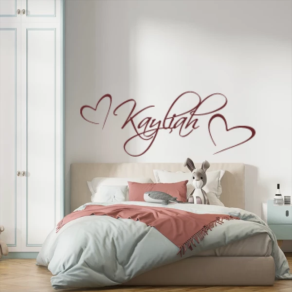 Sticker Kayliah Script Hearts