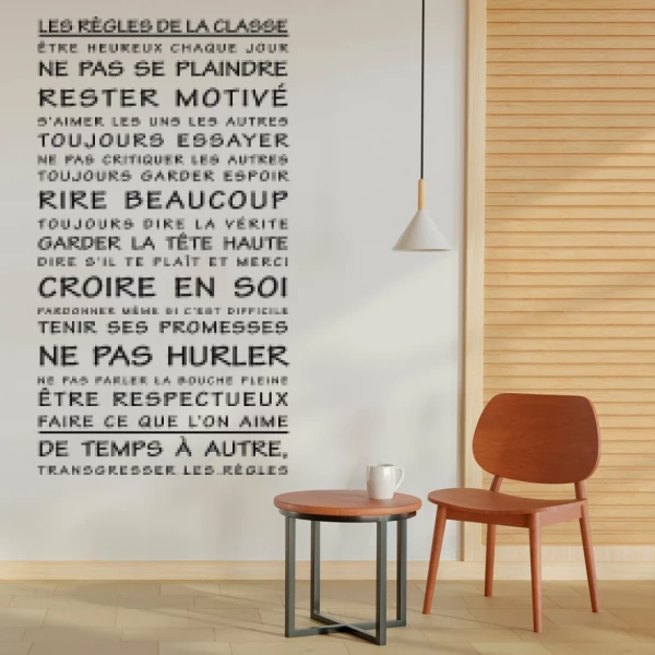 Sticker Les règles de la classe