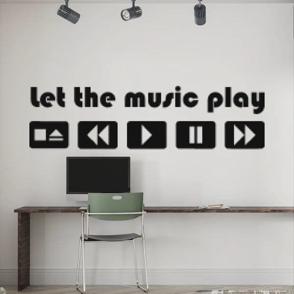 Sticker Let the music play