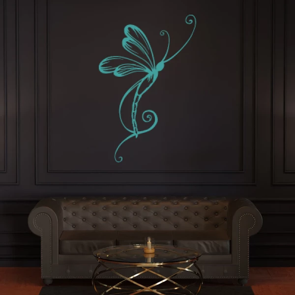 Sticker Stylized Dragonfly