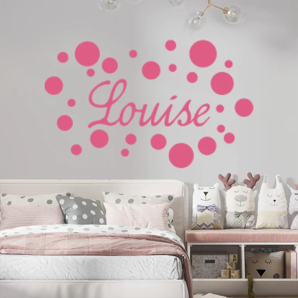 Sticker Louise Script Circles