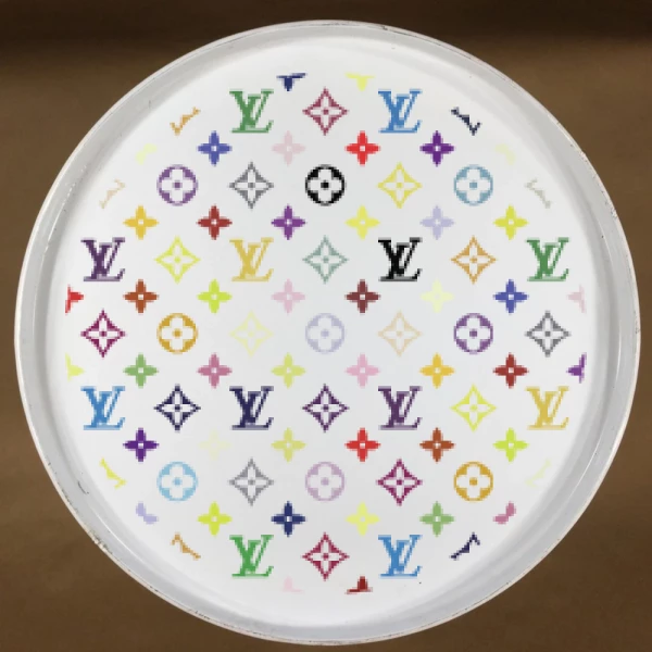 Sticker LV Pattern Circle Dark