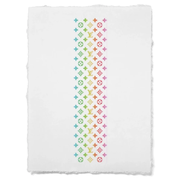 Sticker LV Pattern Vertical Gradient 