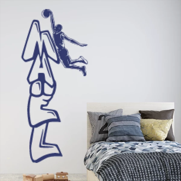 Sticker Maël Graffiti Basketball Vertical