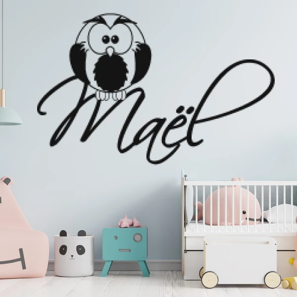 Sticker Maël Script Owl
