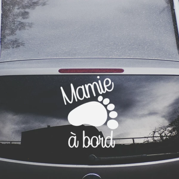 Sticker Mamie à bord - Pied 2