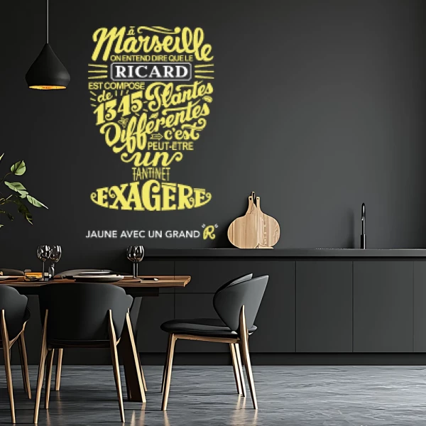 Sticker Marseille Ricard Bicolor