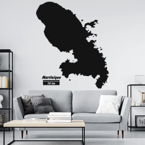Sticker Martinique - Map