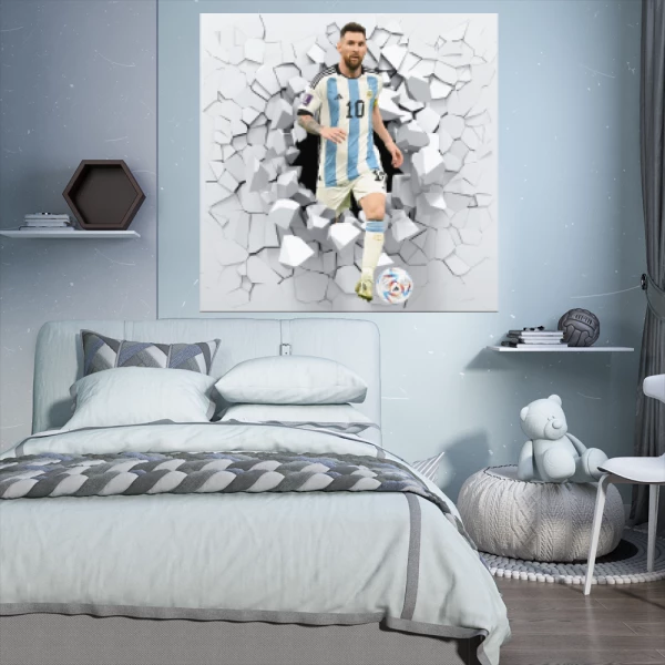 Sticker Messi 3D - Printed
